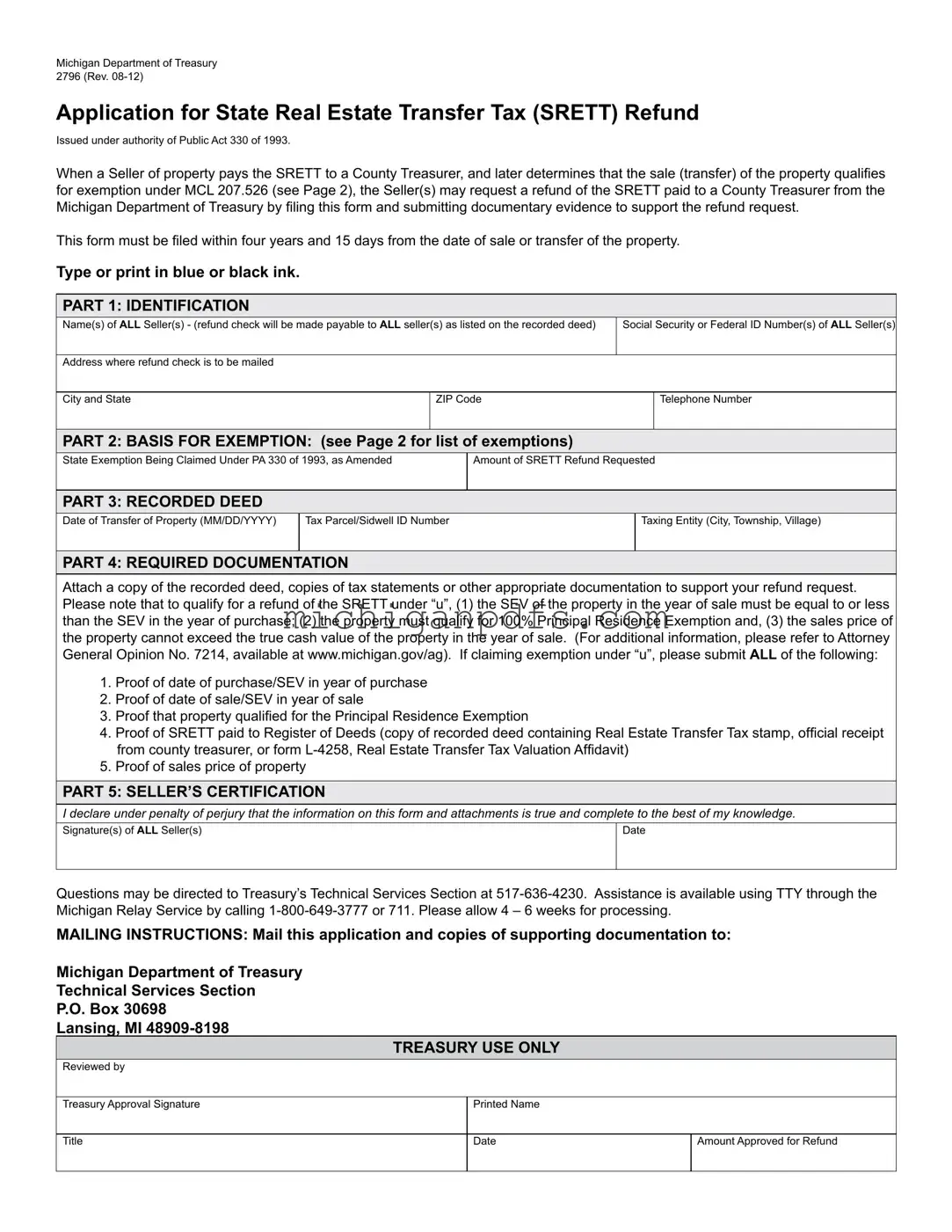 Free Michigan 2796 Template