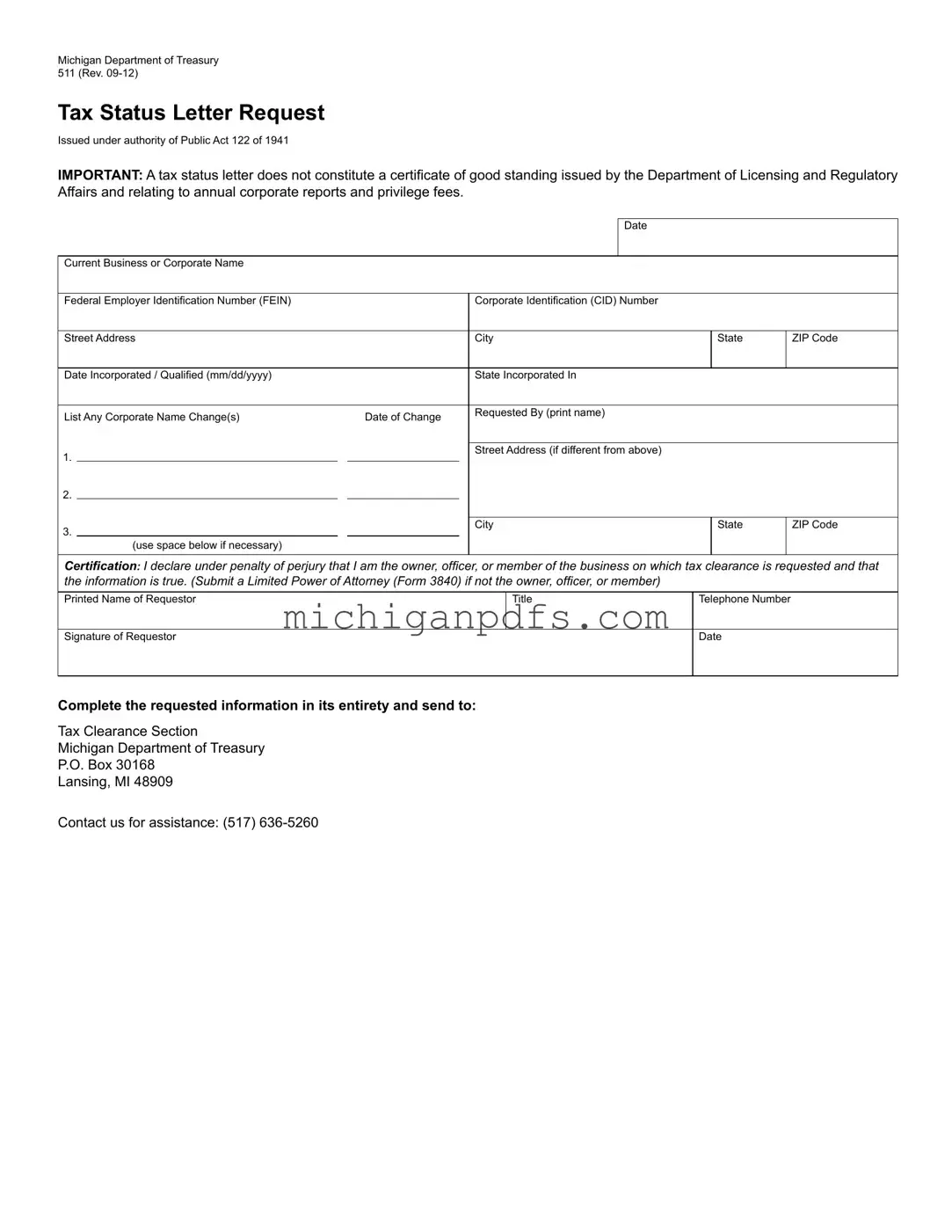Free Michigan 511 Template