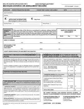 Free Divorce Or Annulment Michigan Template