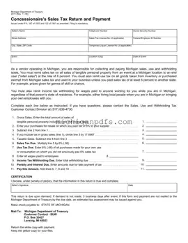 Free Michigan 2271 Template
