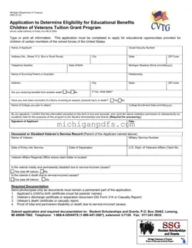 Free Michigan 4363 Template