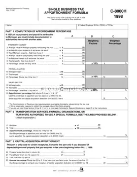 Free Michigan C 8000H Template