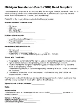 Michigan Transfer-on-Death Deed Document